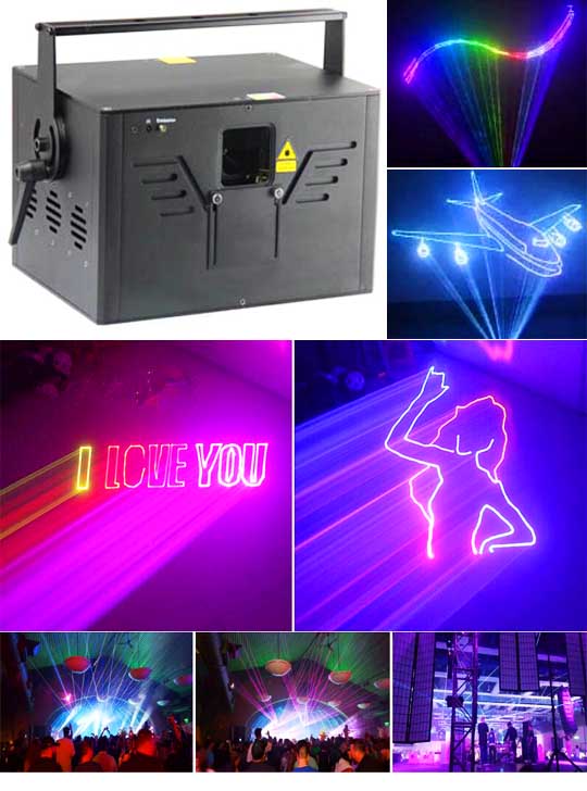 Профессиональный лазер для лазерной анимации AH200RGB Pro Max