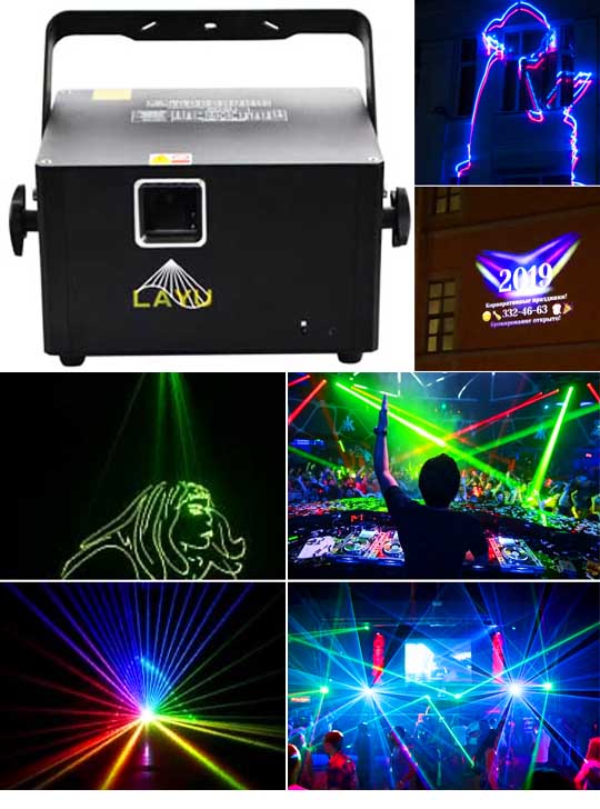 Профессиональный лазер для лазерной анимации AP15RGB Pro Max