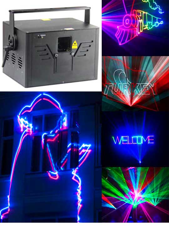 Профессиональный лазер для лазерной анимации AH150RGB Pro Max